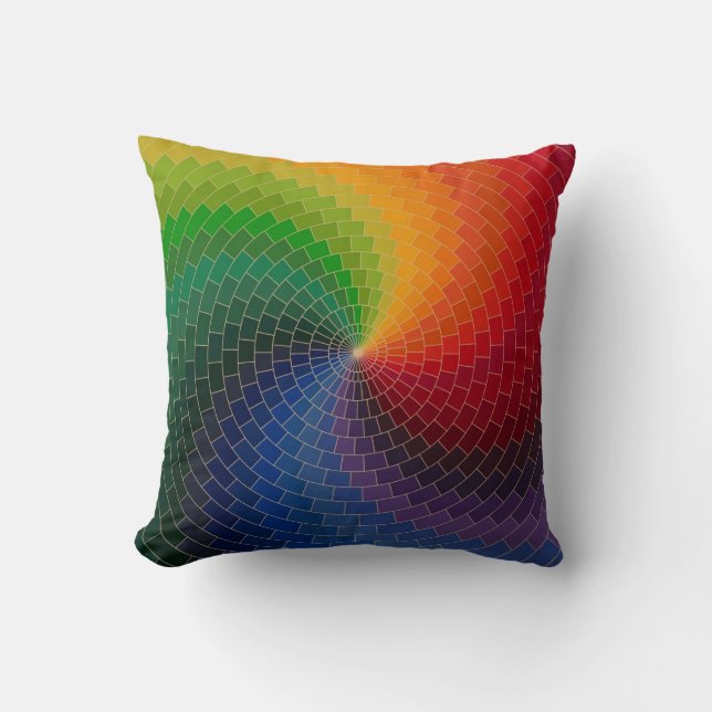 RAINBOW COLORS THROW PILLOW (Front)