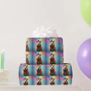 Rainbow Colour Capybara Unicorn,  Wrapping Paper