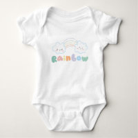 Rainbow Colour Clouds Green Pink Blue Green White