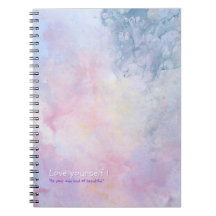 Rainbow colour customizable girly Photo Notebook