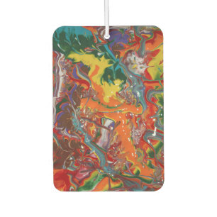 Rainbow Colour Flow Paint Art Air Freshener