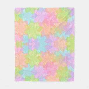 Rainbow colour flower design, Many colours pattern Fleece Blanket