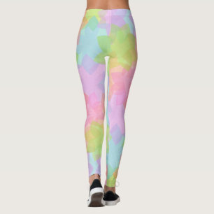 Rainbow colour flower design, Many colours pattern Leggings