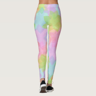 Rainbow colour flower design, Many colours pattern Leggings