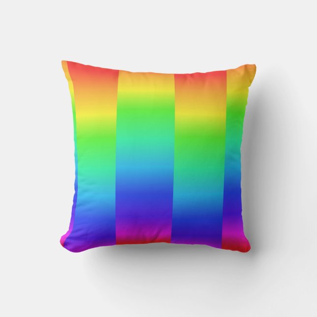 Rainbow colour fluorescent modern pillow (Front)