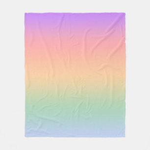 Rainbow colour gradient background fleece blanket
