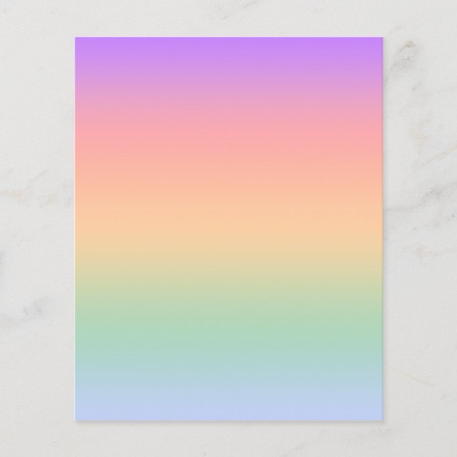 Rainbow colour gradient background flyer (Front)