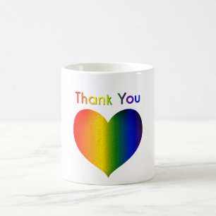 Rainbow Colour Heart Coffee Mug