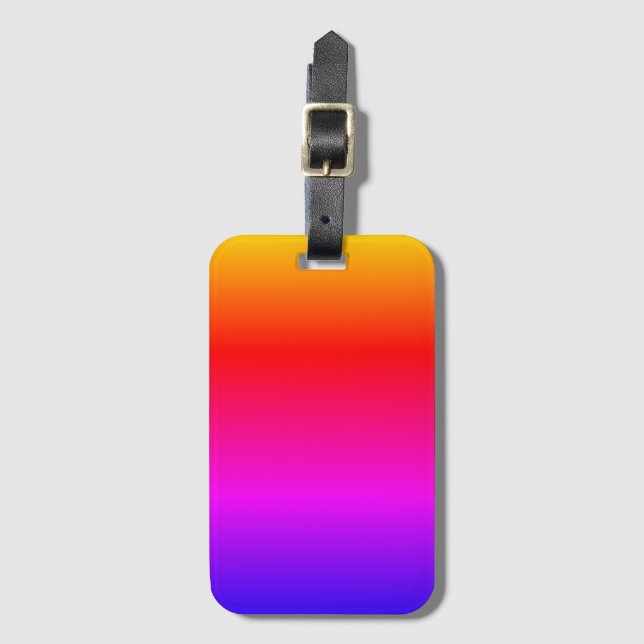 Rainbow Colour Luggage Tag (Front Vertical)