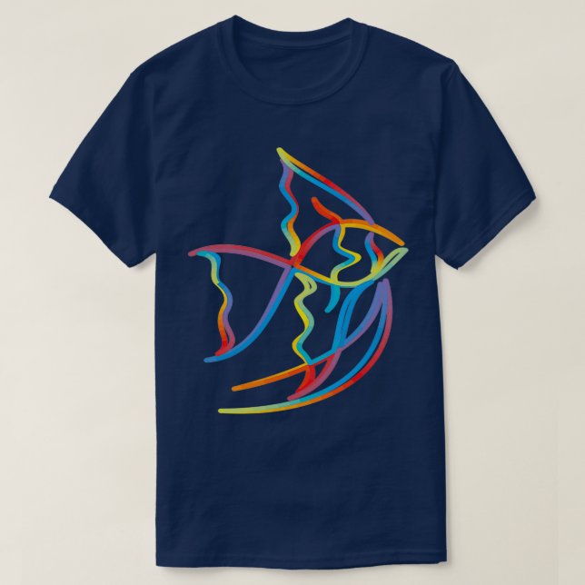 Rainbow Colour Ornamental fish T-Shirt (Design Front)
