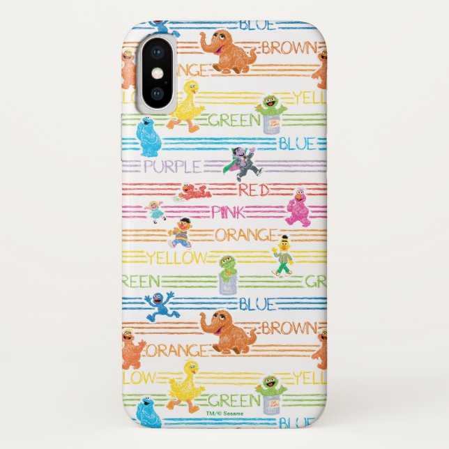 Rainbow Colour Sesame Pals Pattern Case-Mate iPhone Case (Back)