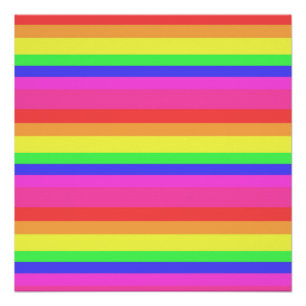 Rainbow Colour Spectrum Stripes Design Poster