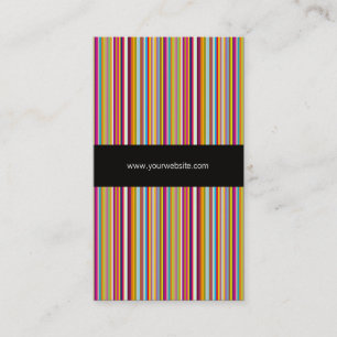 Rainbow Colour Striped Template Business Card