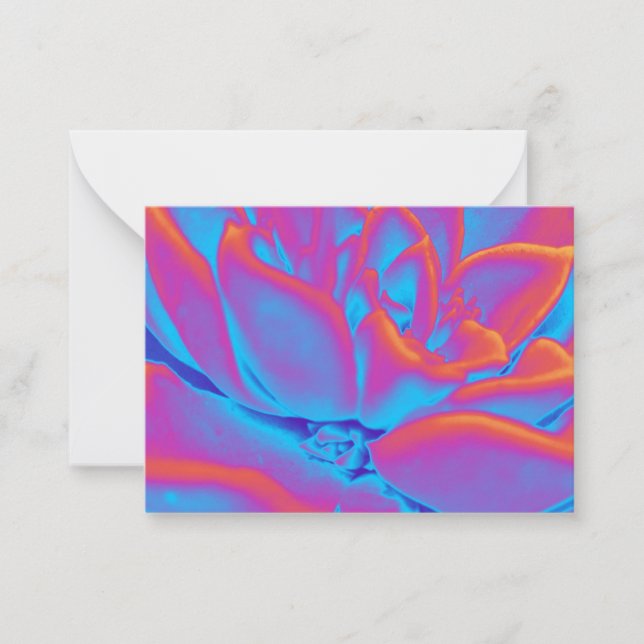 Rainbow colour Succulent plant Card (Front)