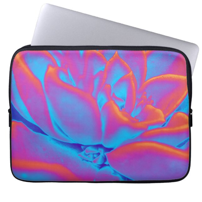 Rainbow colour Succulent plant Laptop Sleeve (Front)