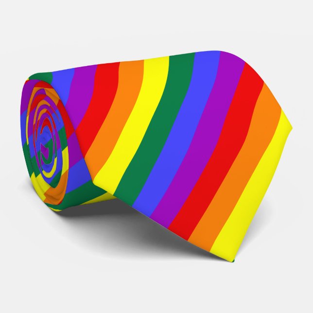 Rainbow Colour Tie (Rolled)