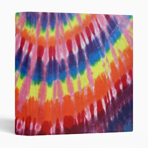 Rainbow colour tie dye binder