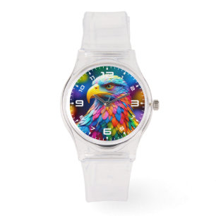 Rainbow Coloured Bald Eagle-654568 Watch