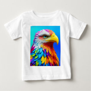 Rainbow Coloured Bald Eagle-65456 Baby T-Shirt