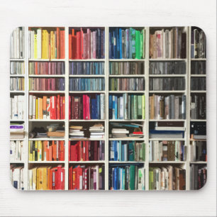 Rainbow Coloured Books Mouse Pad