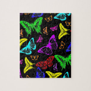 Rainbow Coloured Butterflies Flying Jigsaw Puzzle