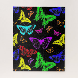 Rainbow Coloured Butterflies Flying Jigsaw Puzzle