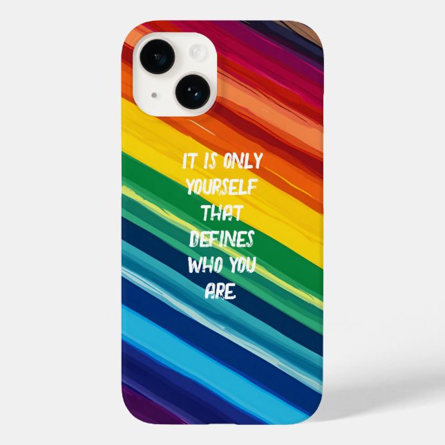 Rainbow-coloured Case-Mate iPhone Case (Back)