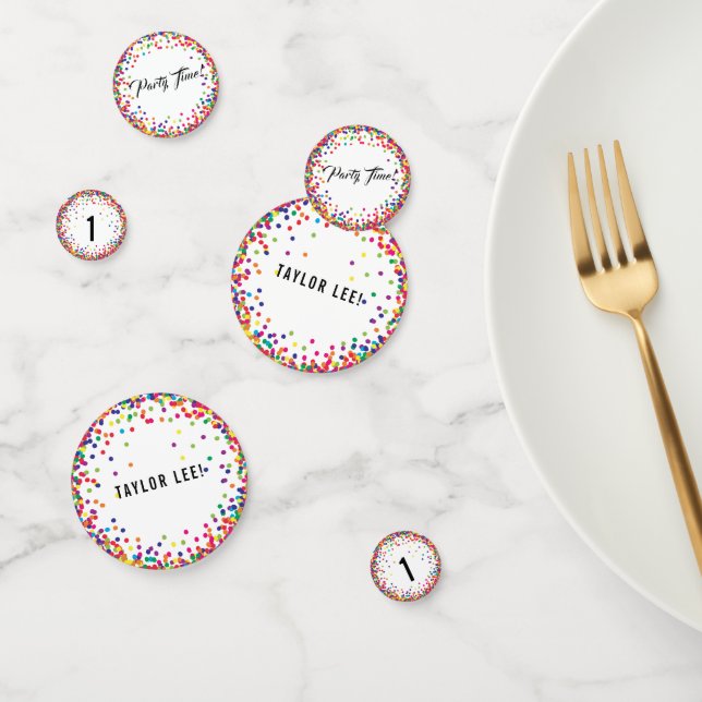 Rainbow Coloured Confetti decor for Birthday (Group)