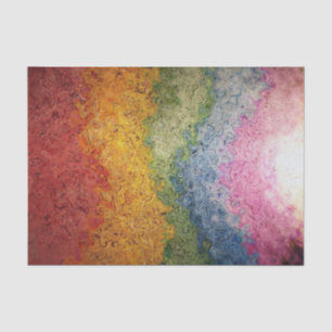 Rainbow Coloured Energy Stripes Tissue Paper