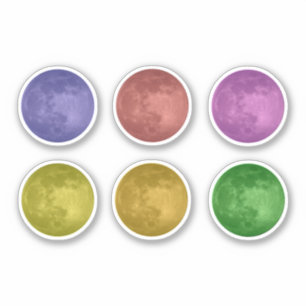 Rainbow Coloured Full Moons