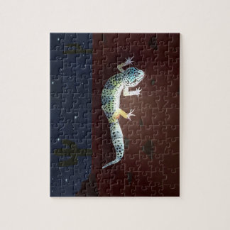 Rainbow coloured gecko jigsaw puzzle