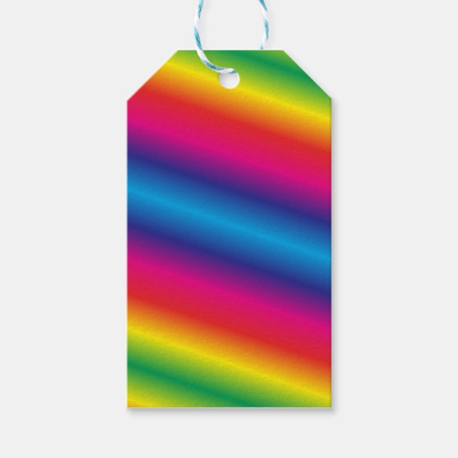 Rainbow Coloured Gift Tags (Front)