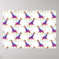 Rainbow Coloured Giraffe
