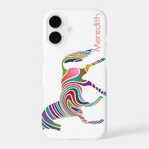 Rainbow coloured girly magical horse