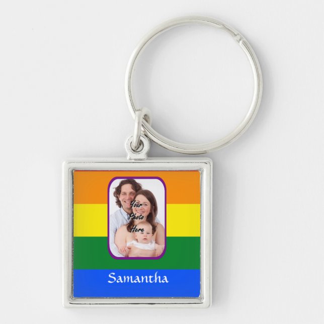 Rainbow coloured keychain (Front)