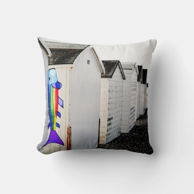 Rainbow Coloured Kite Throw Pillow (Front)