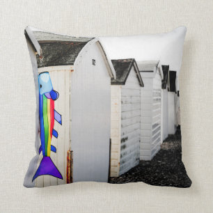 Rainbow Coloured Kite Throw Pillow