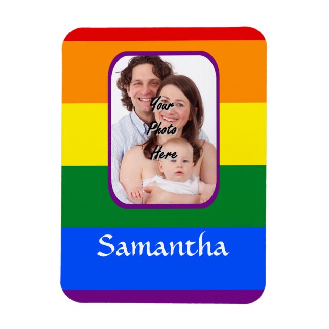 Rainbow coloured magnet (Vertical)