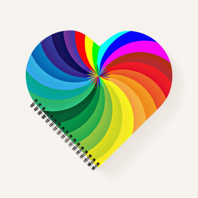 Rainbow Coloured Mandala-46556 Notebook (Front)