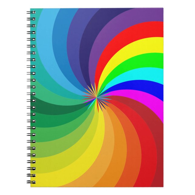 Rainbow Coloured Mandala-46556 Notebook (Front)