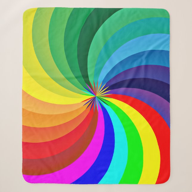 Rainbow Coloured Mandala-46556 Sherpa Blanket (Front)