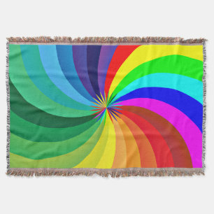 Rainbow Coloured Mandala-46556 Throw Blanket