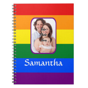 Rainbow coloured notebook