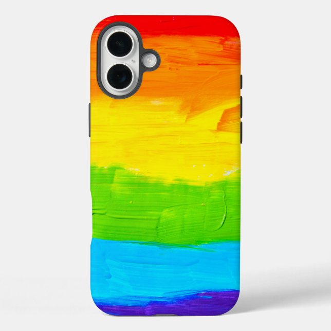 Rainbow Coloured Paint Strokes Case-Mate iPhone Case (Back)