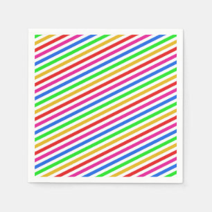 Rainbow Coloured Paper Napkins