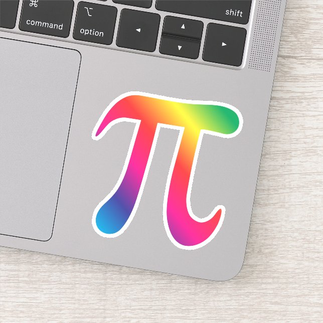 Rainbow coloured pi symbol (Detail)