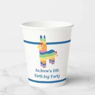 Rainbow Coloured Pinata Birthday Party Paper Cups