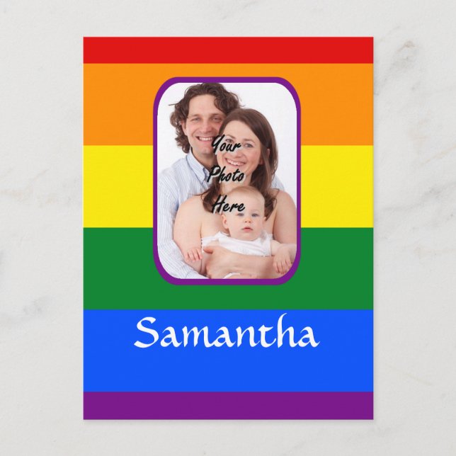 Rainbow coloured postcard (Front)