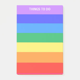 Rainbow Coloured Stripes Things To Do Post-it Notes