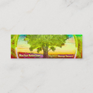 Rainbow Coloured Tree Mini Business Card